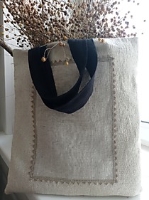 Льняная сумка шоппер